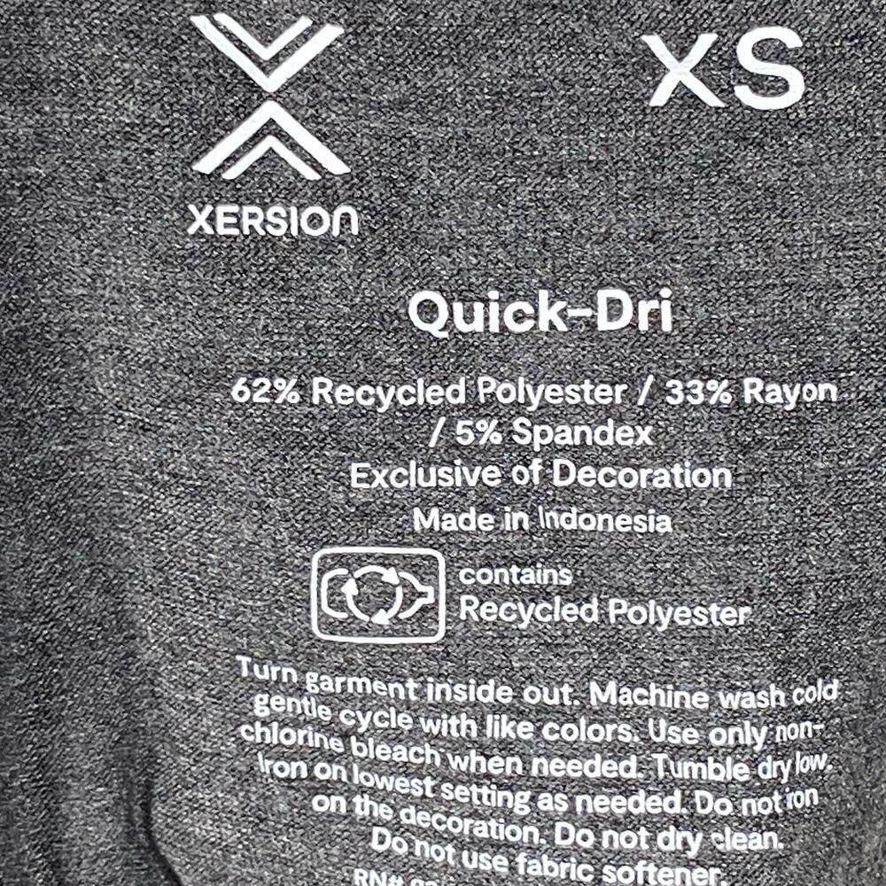 NWT Xersion Top Women’s XS Gray Short Sleeve Athletic Activewear Quick-Dri - Picture 4 of 5